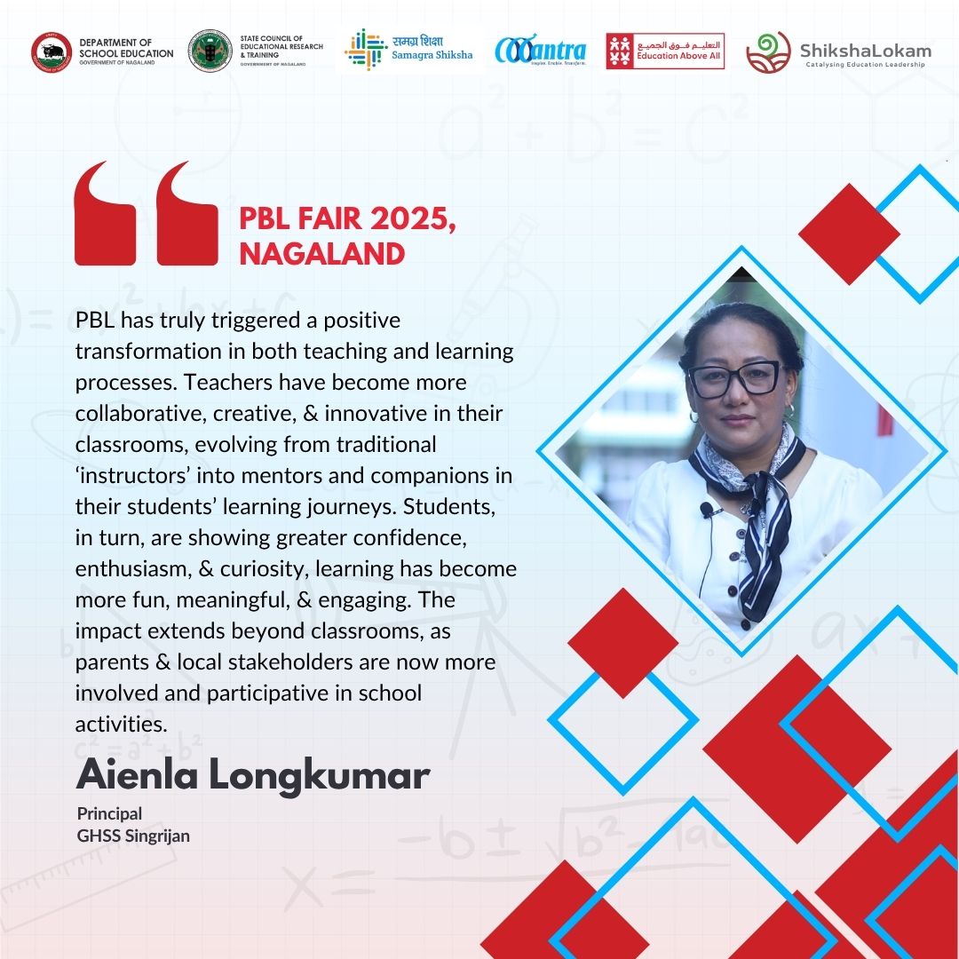 mantra4change's tweet image. At the Nagaland PBL Mela 2025, dignitaries, teachers, &amp;amp; school leaders shared reflections on how project-based learning is transforming teaching, making classrooms more engaging, meaningful, &amp;amp; full of wonder. 
We’re grateful to everyone who shared their reflections.
#PBL