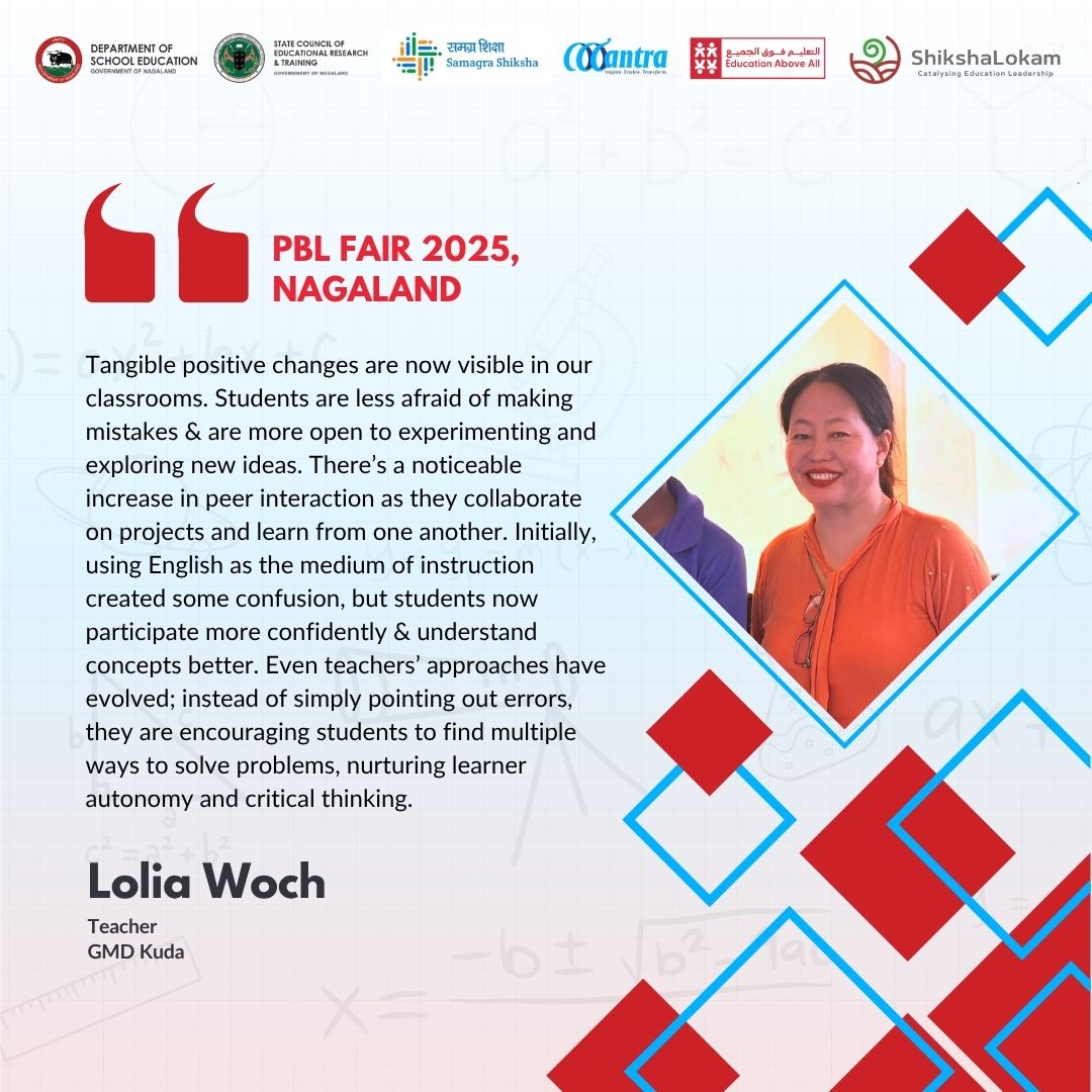 mantra4change's tweet image. At the Nagaland PBL Mela 2025, dignitaries, teachers, &amp;amp; school leaders shared reflections on how project-based learning is transforming teaching, making classrooms more engaging, meaningful, &amp;amp; full of wonder. 
We’re grateful to everyone who shared their reflections.
#PBL