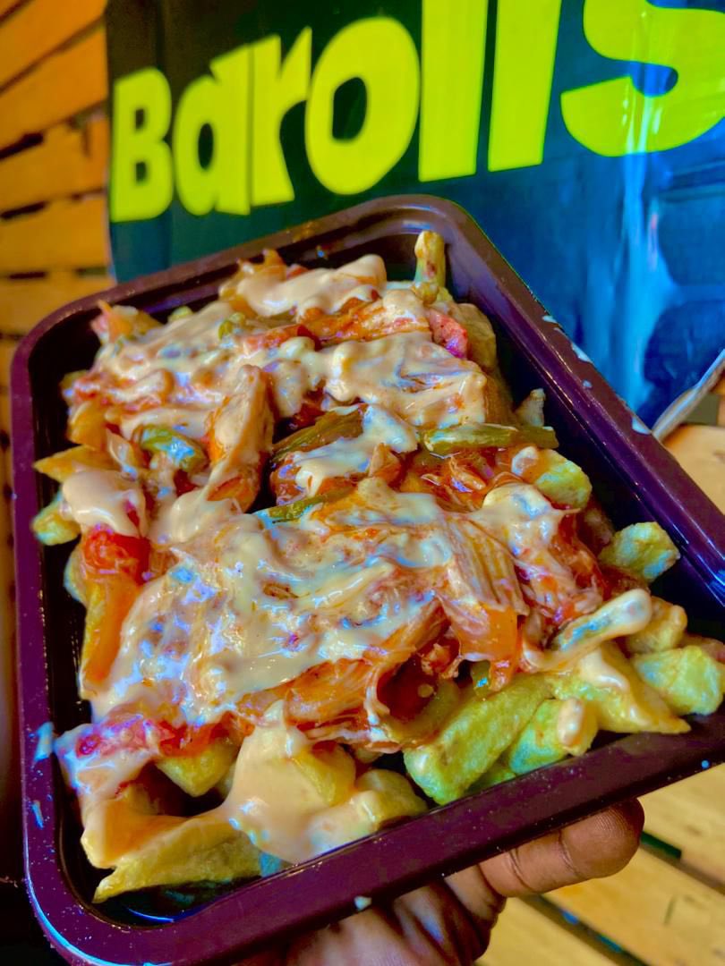 Today on the menu, loaded fries with a touch of mayonnaise, mustard and ketchup. 

📍Arua Hill Round About—☎️0765058833