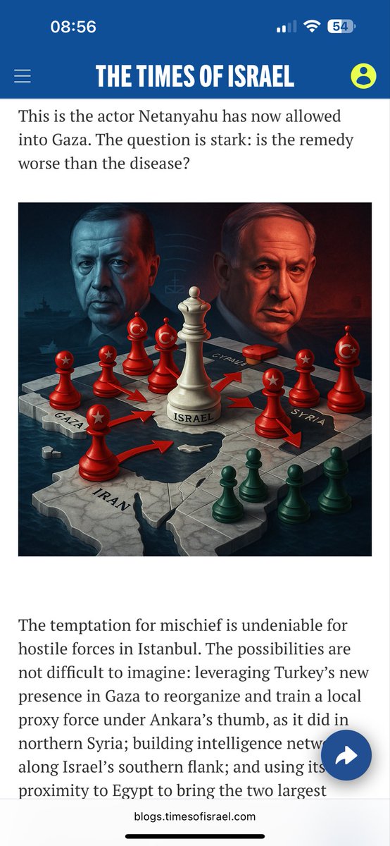 İsrail Gazetesi’nde “Gazze’de Türk tuzağı” başlığıyla çıkan analizden satırbaşları👇🏻

- Türk bayraklarıyla Gazze’de görülen buldozerler, İsrail için felaket bir stratejik hata

- İran yerine Gazze’de Türkiye’yi görmek, yangını söndürmek değil, başka bir cephe açmak demek

-