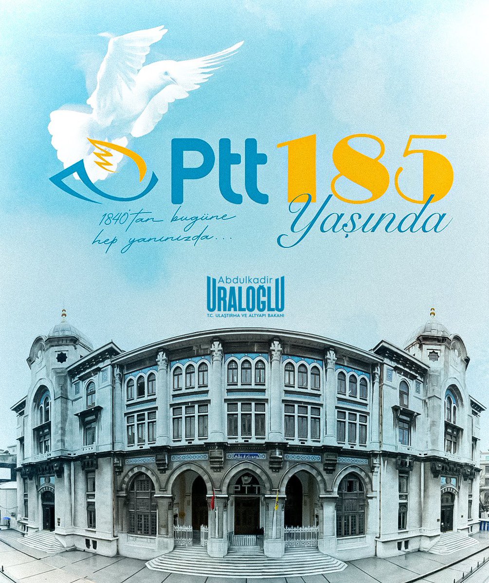 📮 PTT 185 yıldır milletimizin hizmetinde, Türkiye’nin her köşesinde!

📩 Mektuplarla başlayan bu köklü yolculuk, bugün dijital çağın imkanlarıyla birleşerek e-ticaretten kargo hizmetlerine, bankacılıktan iletişime uzanan dev bir hizmet ağına dönüştü. 

🇹🇷 Gücü, güveni ve köklü