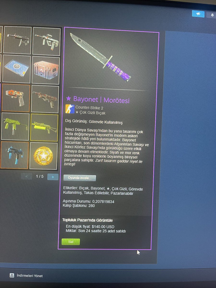 Valve Senin Ananı Avradını Sikiyim 330 dolara aldığım bıçak 140 dolara düştü <a href="/Steam/">Steam</a>