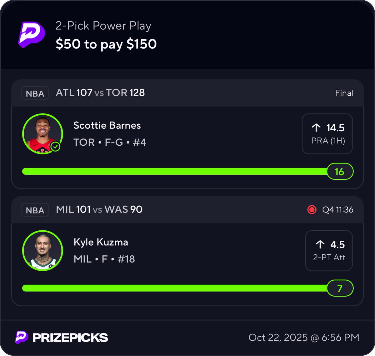 Day 2 of the NBA season ✅

#NBApicks #PrizePicks