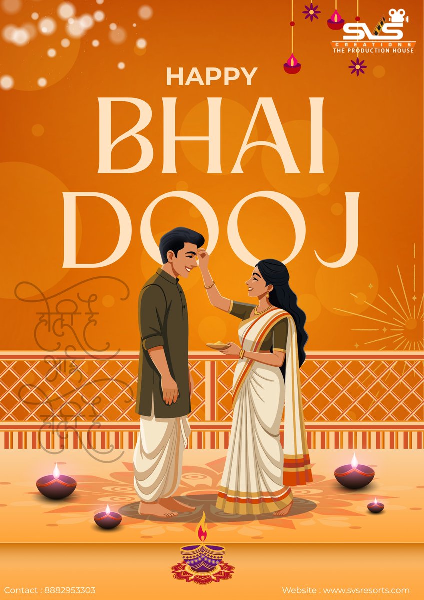 CreationsSvs's tweet photo. SVS Creations wishes you all a very Happy Bhai Dooj! Celebrating the eternal bond of love between brother and sister.
#svscreations #svsphotography #svsphotoshoot
#bhaidooj #happybhaidooj #BhaiBehenKaPyar #siblinglove #FestivalOfBond #Familylove  #festivals #DelhiNCR https://t.co/lM0BnAqalH