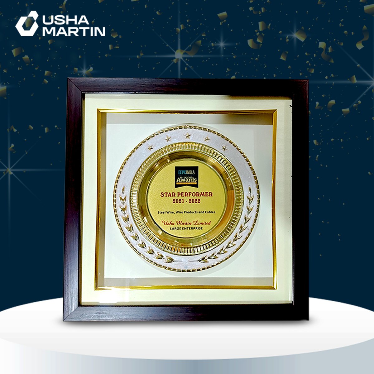 UshaMartinLtd's tweet image. Proud to share that Usha Martin has won the ‘Star Performer’ Award at the 40th &amp;amp; 41st EEPC INDIA Awards by @EEPCIndia, celebrating our excellence in engineering exports.

Thanks to our team, partners &amp;amp; EEPC India for this honour! 

#UshaMartin #EEPCIndia  #ExportExcellence