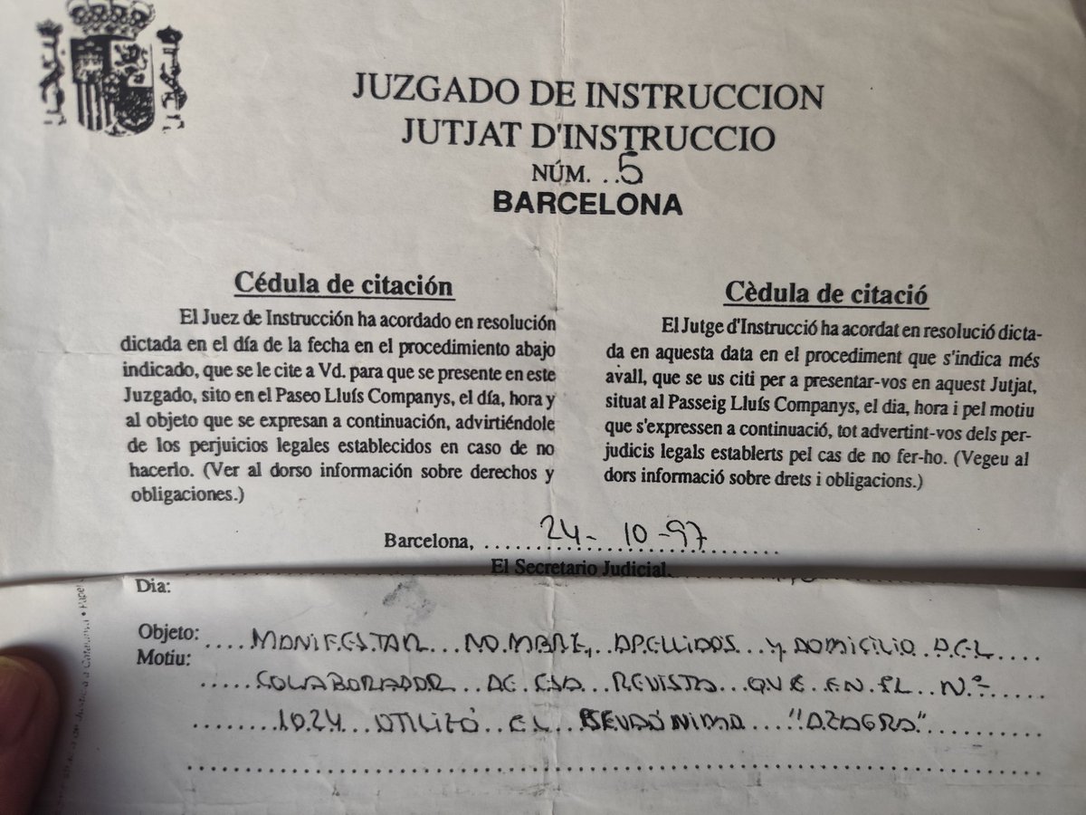 24 del 10,recuerdos de un pasado pesado