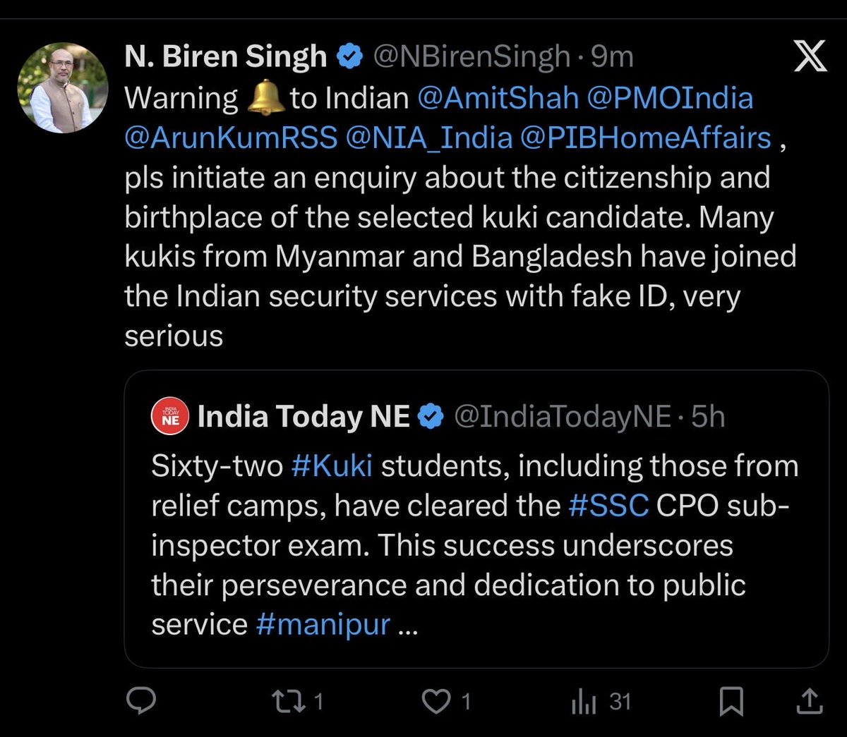 BenjaminMate1's tweet photo. A traditional Kuki proverb states, " chillies and gingers retain their pungent flavor" suggesting that inherent characteristics often persist unchanged. So is this bald-head. https://t.co/XVS9U1XqEK