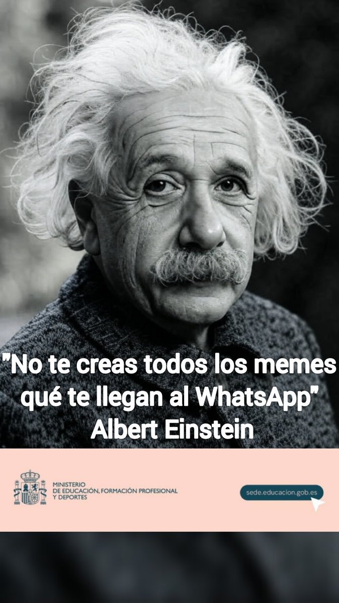 Misifu72's tweet image. &quot;No te creas todos los memes
qué te llegan al WhatsApp&quot;
Albert Einstein