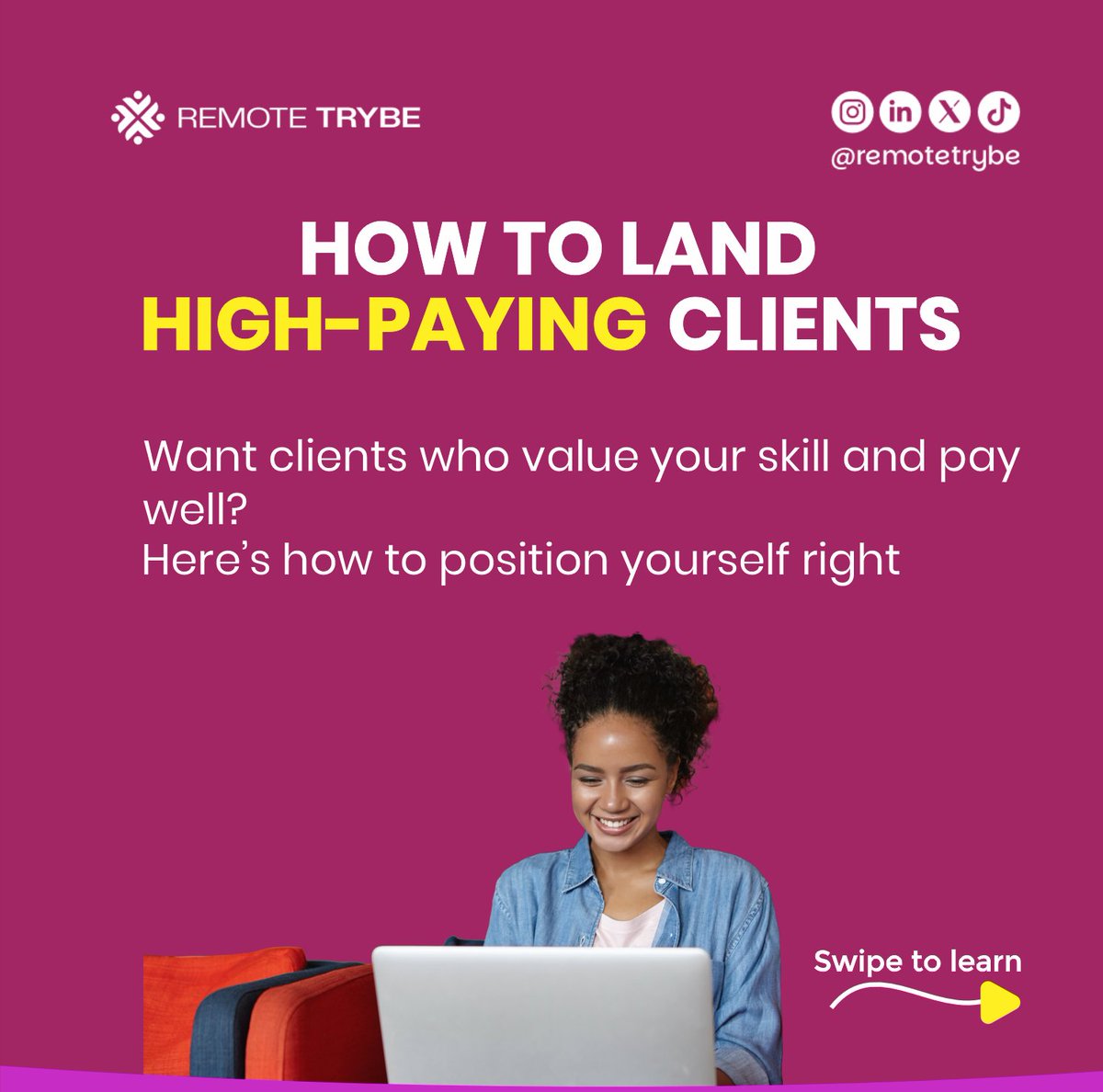 remotetrybe's tweet image. Ready to attract high paying clients?
The difference between struggling and thriving as a Virtual Assistant is in your positioning, pitch and presence.
#Remotetrybe #happybirthdaydede #HallelujahChallengeOCT2025 #VirtualAssistant #highpayingclients #RemoteJobs #Networking