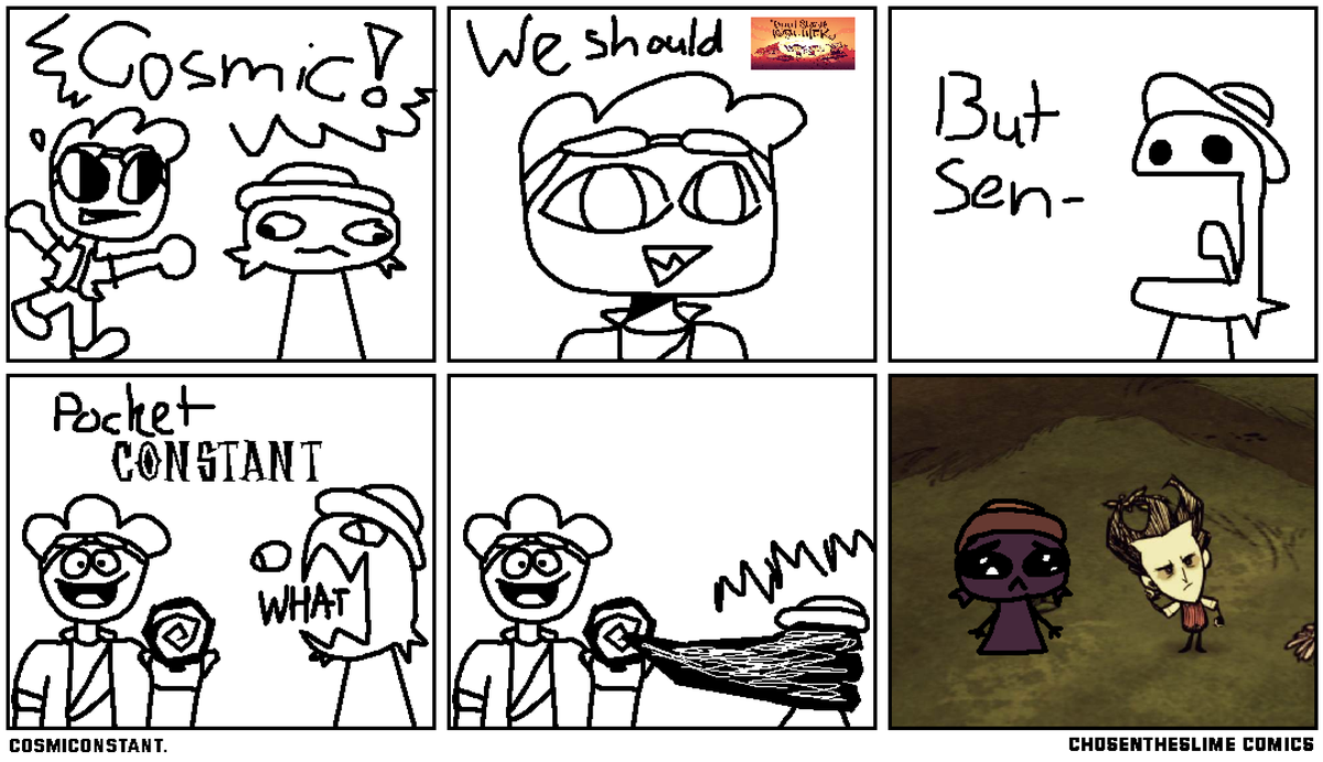 ChosenTheSlime_'s tweet image. ChosenTheSlime Comics #3 - Cosmiconstant.