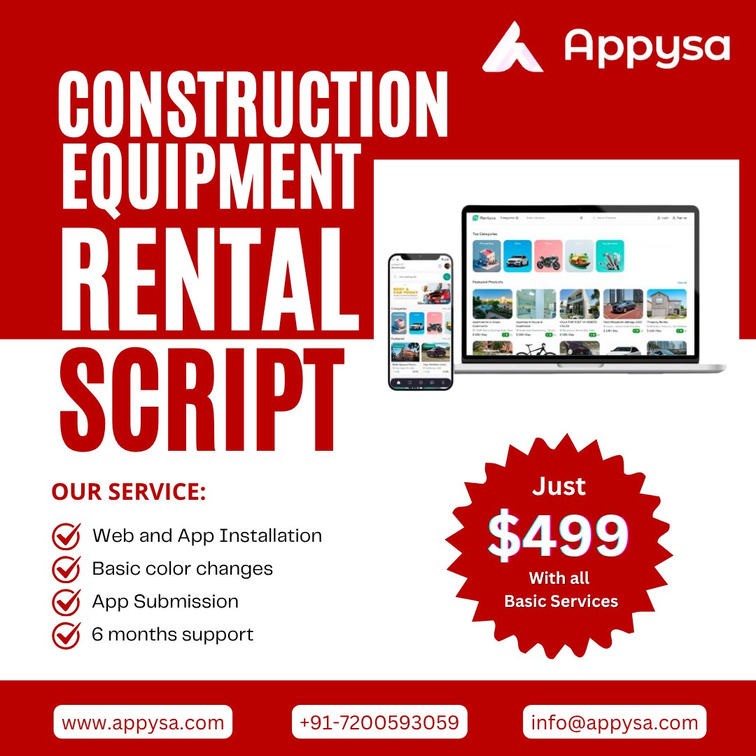 appysaa's tweet image. 🏗️ Running a construction equipment rental business in Southern Africa?

Still managing bookings via WhatsApp? 📱
There&apos;s a better way. 🧵👇
appysa.com/rental-script/

#ConstructionSA #EquipmentRental #AfricaTech #BusinessGrowth #ConstructionBusiness #Appysa #BusinessStrategy