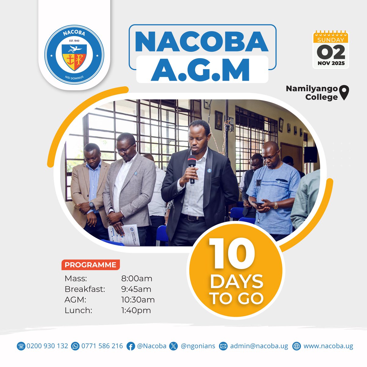 <a href="/ngonians/">NACOBA</a> 10 days to go 🥳🎉
#nisidominus