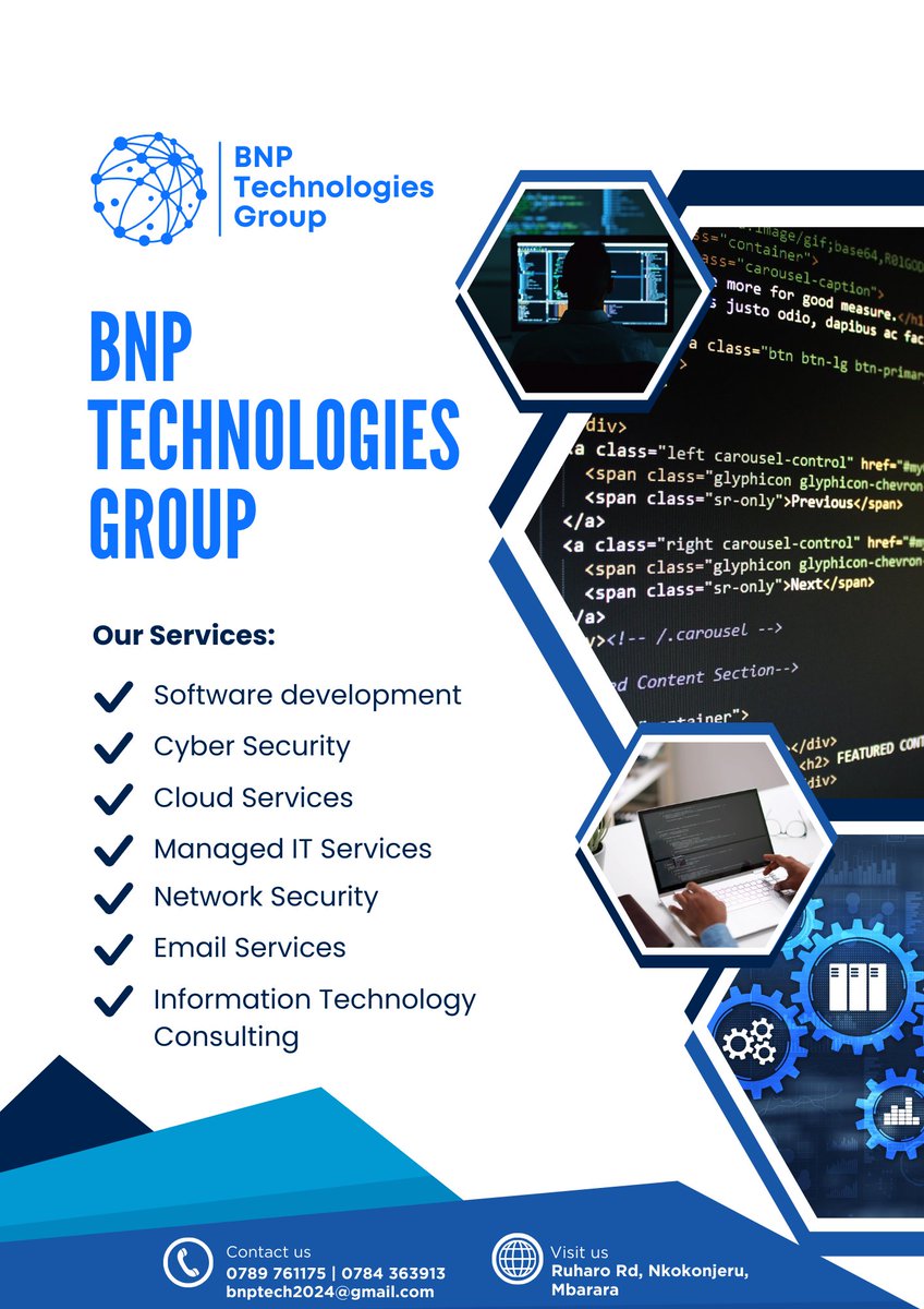 BAKEBWAPIUS2's tweet image. Every new day is a chance to try again to work on your dreams.

@BNPTechnologiesGroup ,a brand of www.bnpholdingsafrica ,we are ready to handle all your tech challenges and develop that app or website for you at an affordable rate.