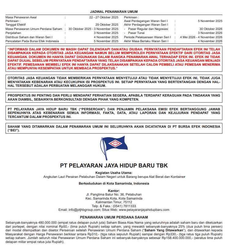 saptaipb's tweet photo. Struktur IPO $PJHB 
S-ARA ARB 25% 
M- Waran 1:2  
M-Public  480.000.000 (25%)  
M-Harga 310-330 (50) 
S-Modal saham 1.920.000.000 lbr 
M-Incar Dana 158,4 M 
M - UW PO  
 
Market Cap 633, 6 M 
PER 36,78 X
PBV 3,98 X 

Market Cap kecil. 
ada waran
cakep

(UTAS) https://t.co/rdRDYkJAwl