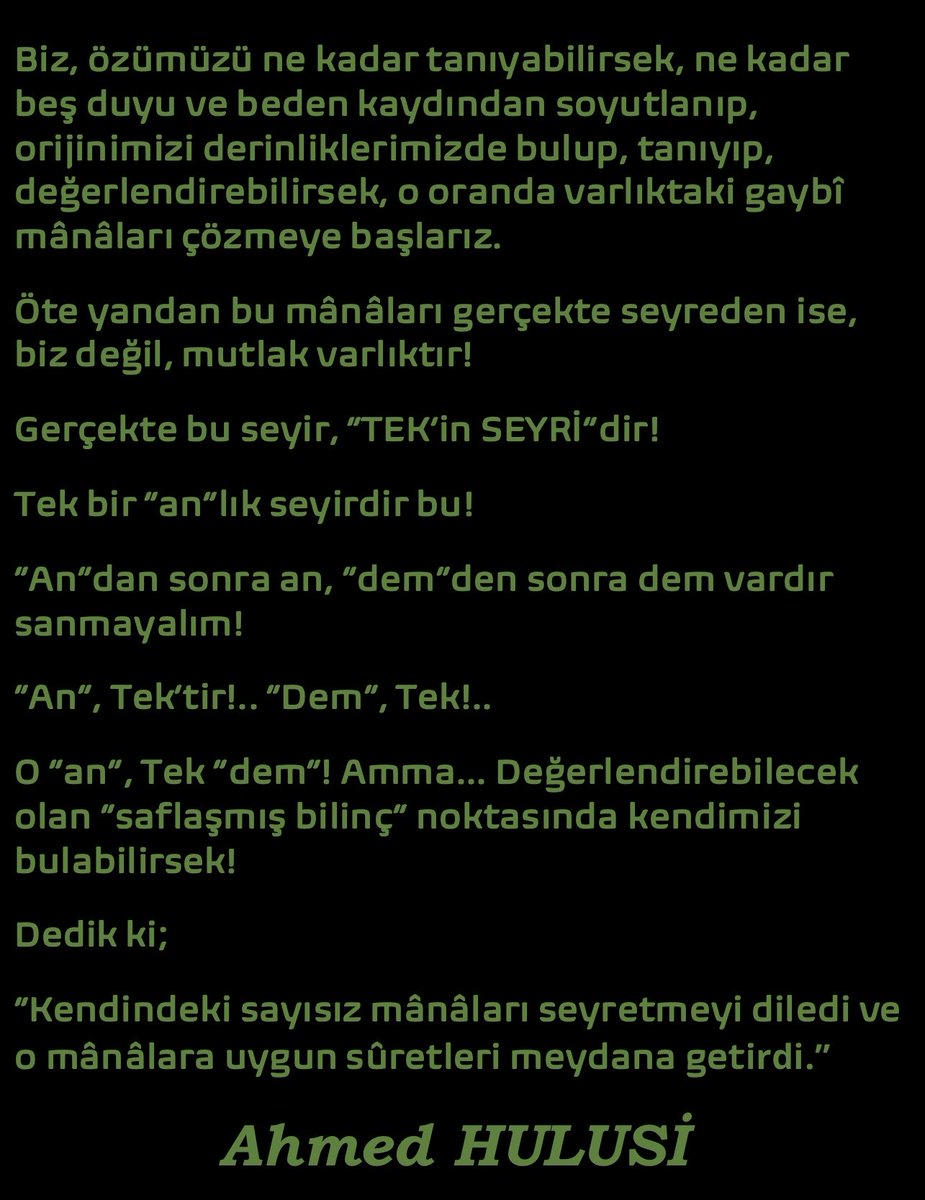 Kitaplar ➡️ Tek'in Seyri  ➡️  Öz’ün Seyri
