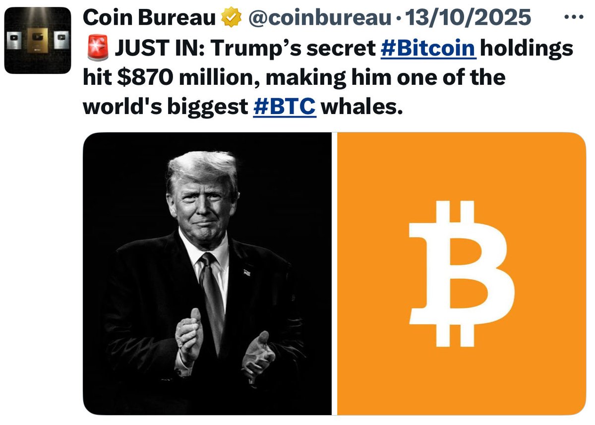 kangaroos991's tweet photo. HOW does this happen? It's almost as if he has access to information before it's available to the broader market? Also, why is his #Bitcoin 'investment' held in secret? It all seems a 'bit' dodgy? 🤔
Sadly, the #BitcoinBubble will probably
'end in tears' for many, YES or no? ⤵️ https://t.co/zpDW0YhkcS