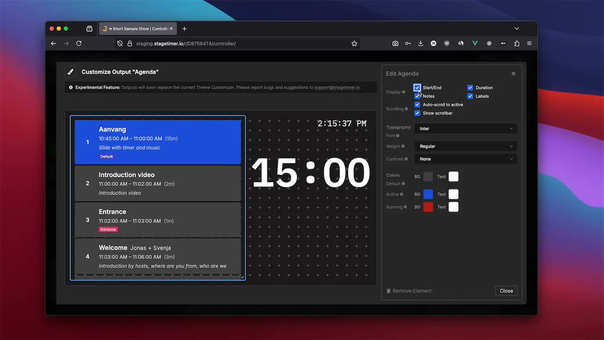 stagetimer.io tweet media