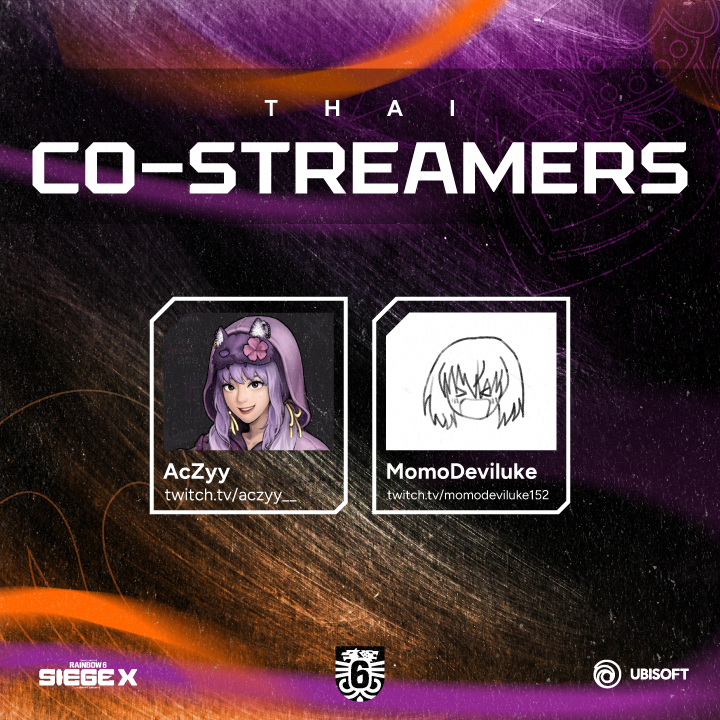 Here is the lineup of amazing Co-Streamers joining us on this Asia APAC Cup Qualifier journey! 👇

[Mandarin]
<a href="/RuoLing_/">DAY RuoLing_ 🌠</a> 
PCL
<a href="/Blash1234511/">Christmass Blash</a> 

[Thai]
<a href="/AcZyy__/">AcZyy</a> 
<a href="/momodeviluke152/">Momo_Deviluke152</a>