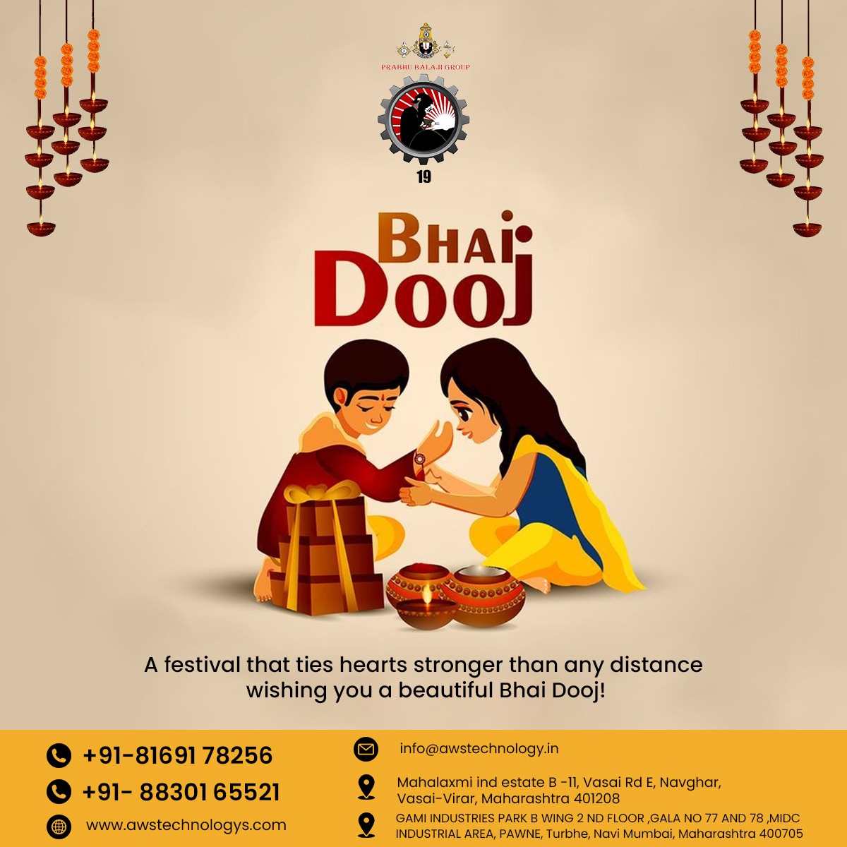 AWS_Tech_Center's tweet image. Bhai Dooj from AWS

At Apeiwtes AWS Technology Center, we cherish the same values — building connections founded on innovation, reliability, and mutual respect.

#HappyBhaiDooj #ApeiwtesAWSTechnologyCenter #FestivalOfBonds #InnovationAndTrust #Togetherness #BhaiDooj2025