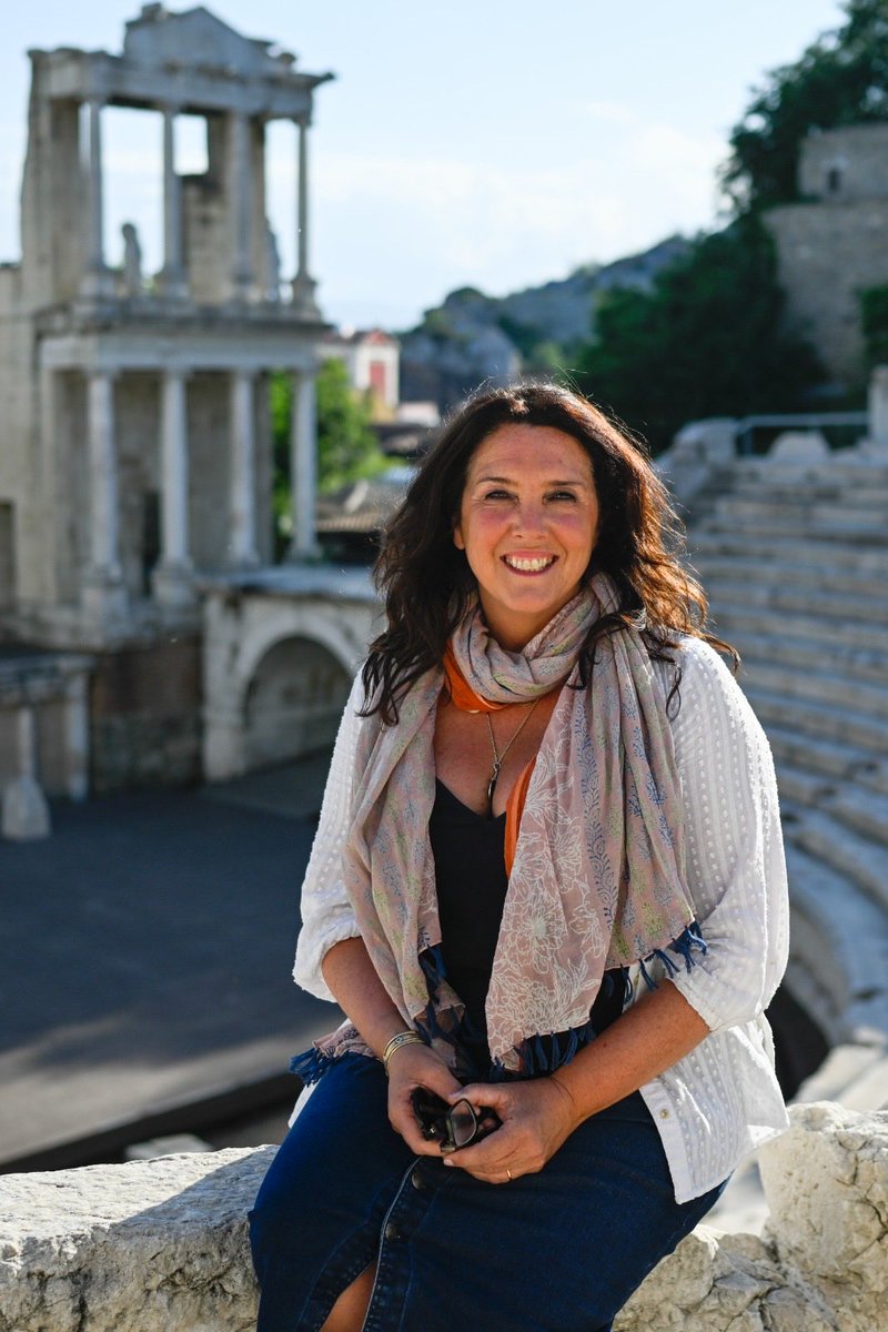 bettanyhughes's tweet image. Morning! Can’t wait to share the stunning #ancient #wonders of #Bulgaria in #Treasures this weekend - including this theatre in #Plovdiv X