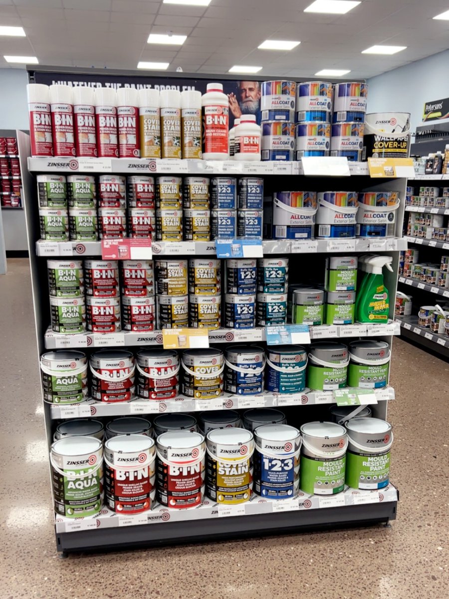 M D O’Shea in #Ballincollig proudly stocks the full range of Zinsser primers — trusted for top coverage, adhesion, and stain blocking. Pop in and pick up your favourite Zinsser today!
