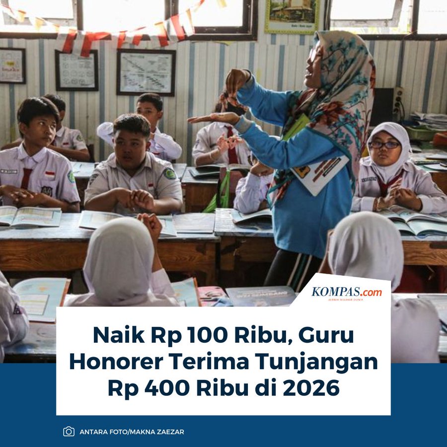 Anggota DPR RI dana reses naik dari 400jt ke 700jt sekali reses 5 kali dlm setahun gak perlu ngantor tiap hari. 

*Guru, pahlawan tanpa tanda jasa...😂