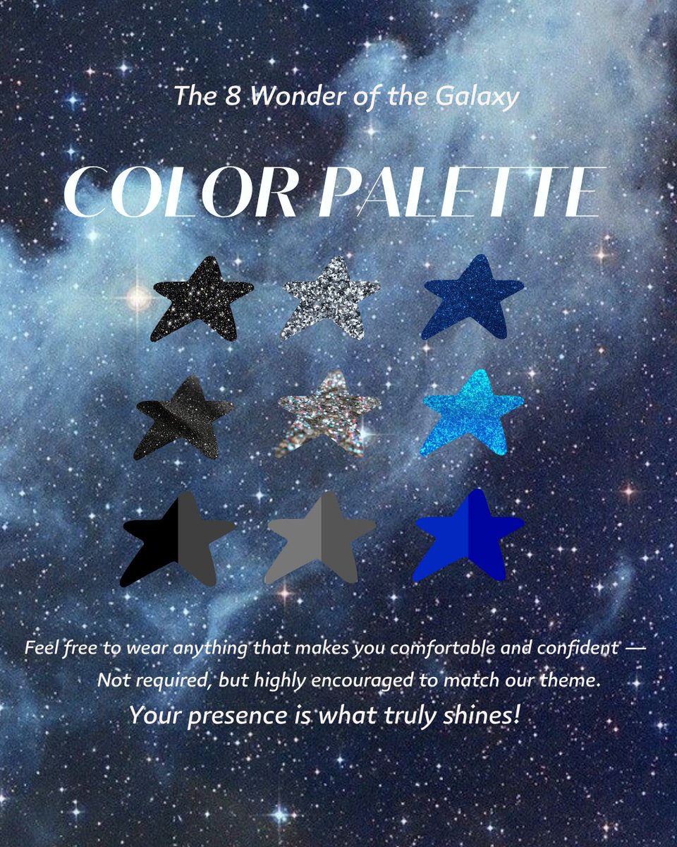 xiaolong__HAO's tweet image. 𝐄𝐕𝐄𝐍𝐓 𝐓𝐇𝐄𝐌𝐄 𝐂𝐎𝐋𝐎𝐑 𝐈𝐒 𝐇𝐄𝐑𝐄! 🔷
Highly encouraged to match our theme — but don’t worry, it’s not required. ✨
Your presence shines the brightest! 🌟