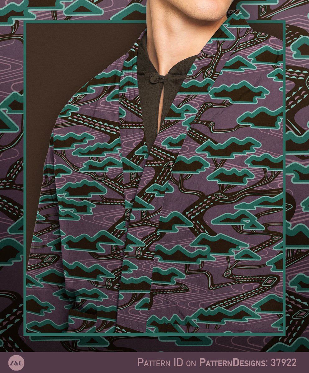 ming_li83530's tweet image. Pattern Preview: "Zen Pines Tribal Peaks" applied to a tech kimono jacket. Perfect for designers in fashion & home textiles looking for that modern, Japanese outdoor vibe.
License & download:patterndesigns.com/zh/design/37922
#PatternDesign #Techwear #JapaneseDesign #TextileDesign