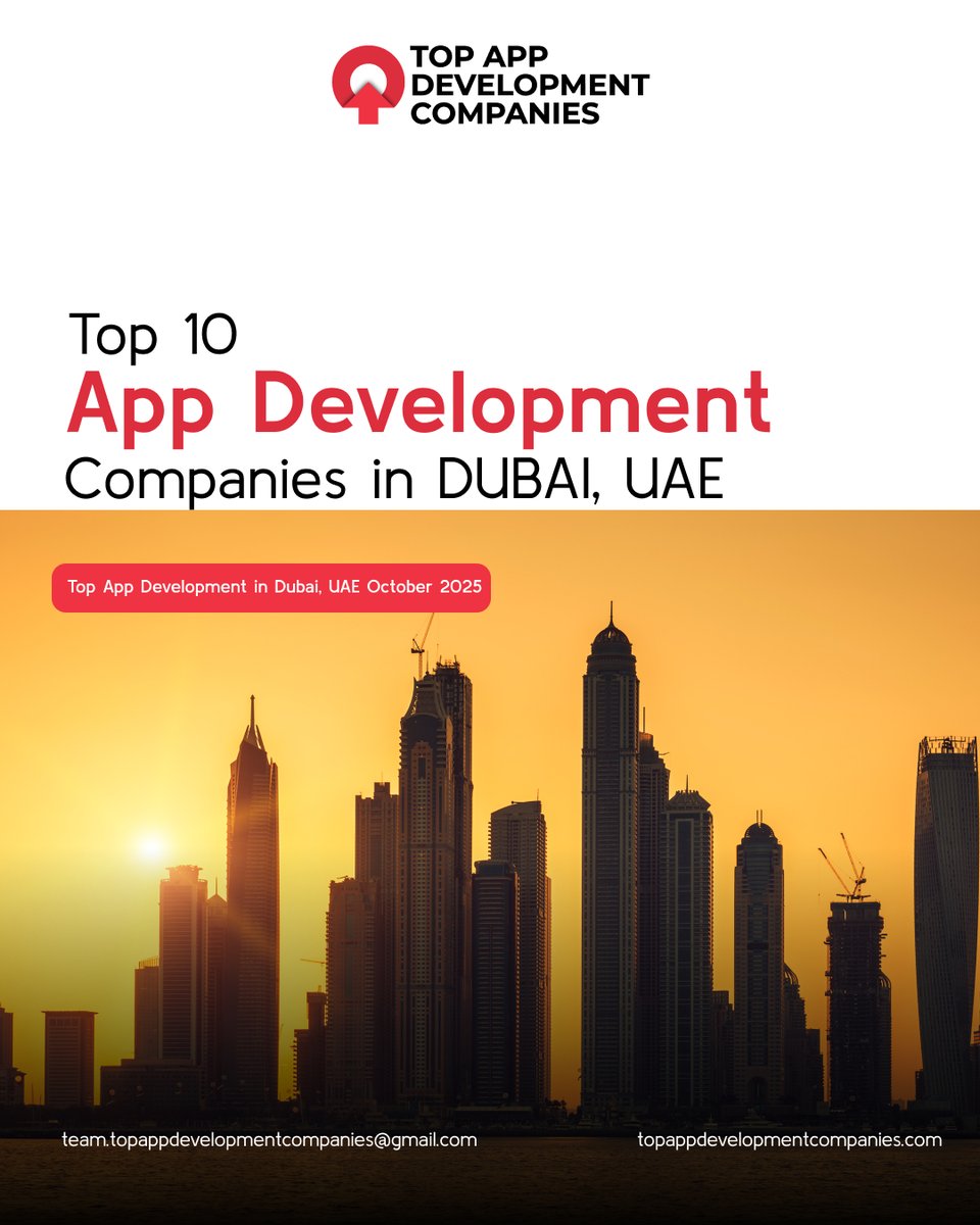 topappcompanies's tweet photo. Dubai’s tech scene is thriving! 🚀
Here are the Top 10 App Development Companies in Dubai, UAE driving innovation and digital transformation.

#AppDevelopment #DubaiTech #UAE #Innovation #TopCompanies #TopAppDevelopmentCompanies https://t.co/uxsEmEceSB