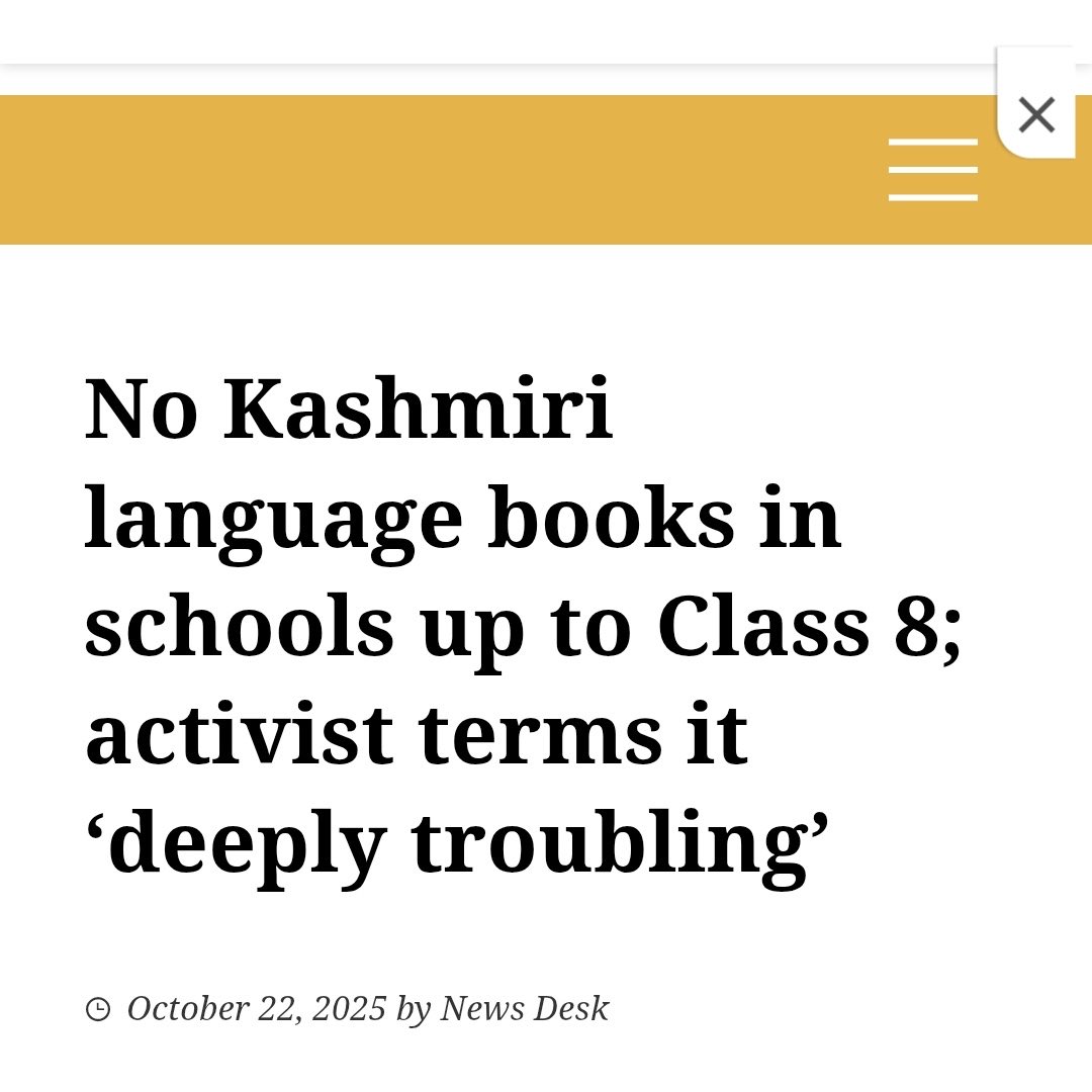 ahl_e_uloom's tweet photo. No stone is being left unturned in the attempt to dilute and ultimately erase the Kashmiri language and culture

Drugs, cultural fests, cricket tournaments, fashion shows, concerts, sponsored freebies, re-writing history books and now this!

P.S. Why is an educational institute like DPS giving away free tickets to the Sonu Nigam concert to its students?!