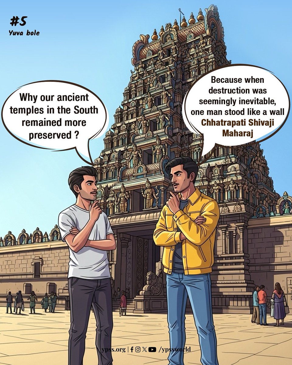 YPSSWorld's tweet photo. When destruction was seemingly inevitable, one man stood like a wall, Chhatrapati Shivaji Maharaj
#YPSS #Yuvabolle # Shivaji #Maratha https://t.co/yJd2KydLEe