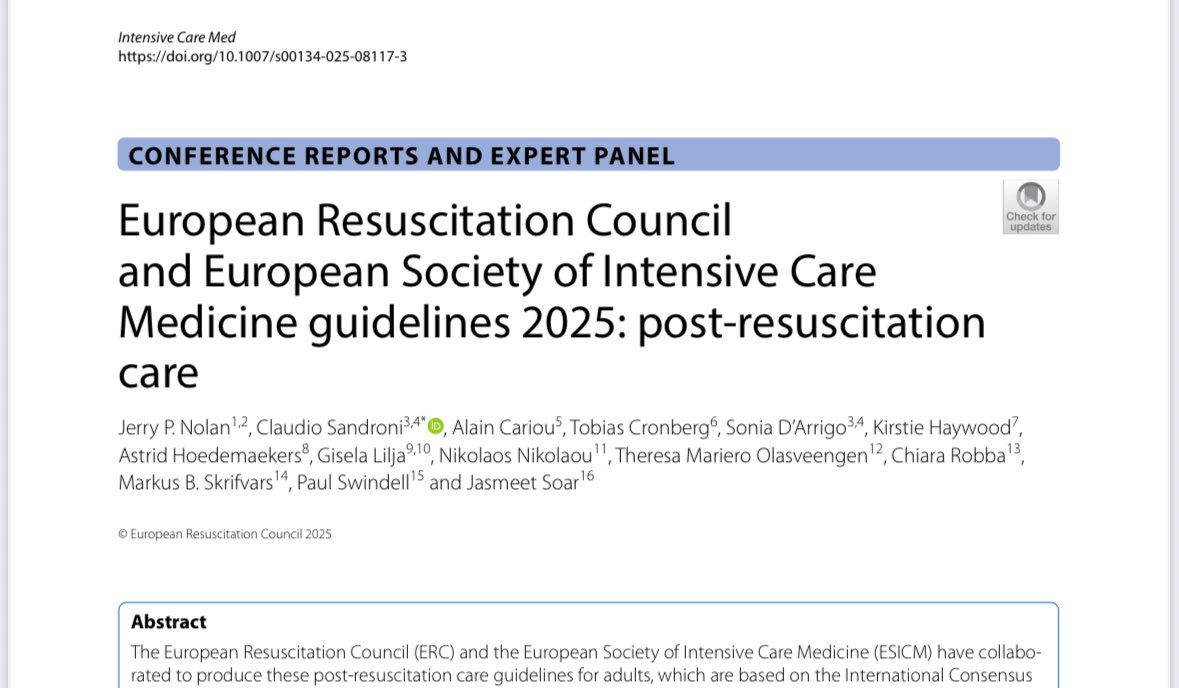 chiara_robba's tweet image. New Guidelines for post resuscitation care after cardiac arrest 

doi.org/10.1007/s00134…