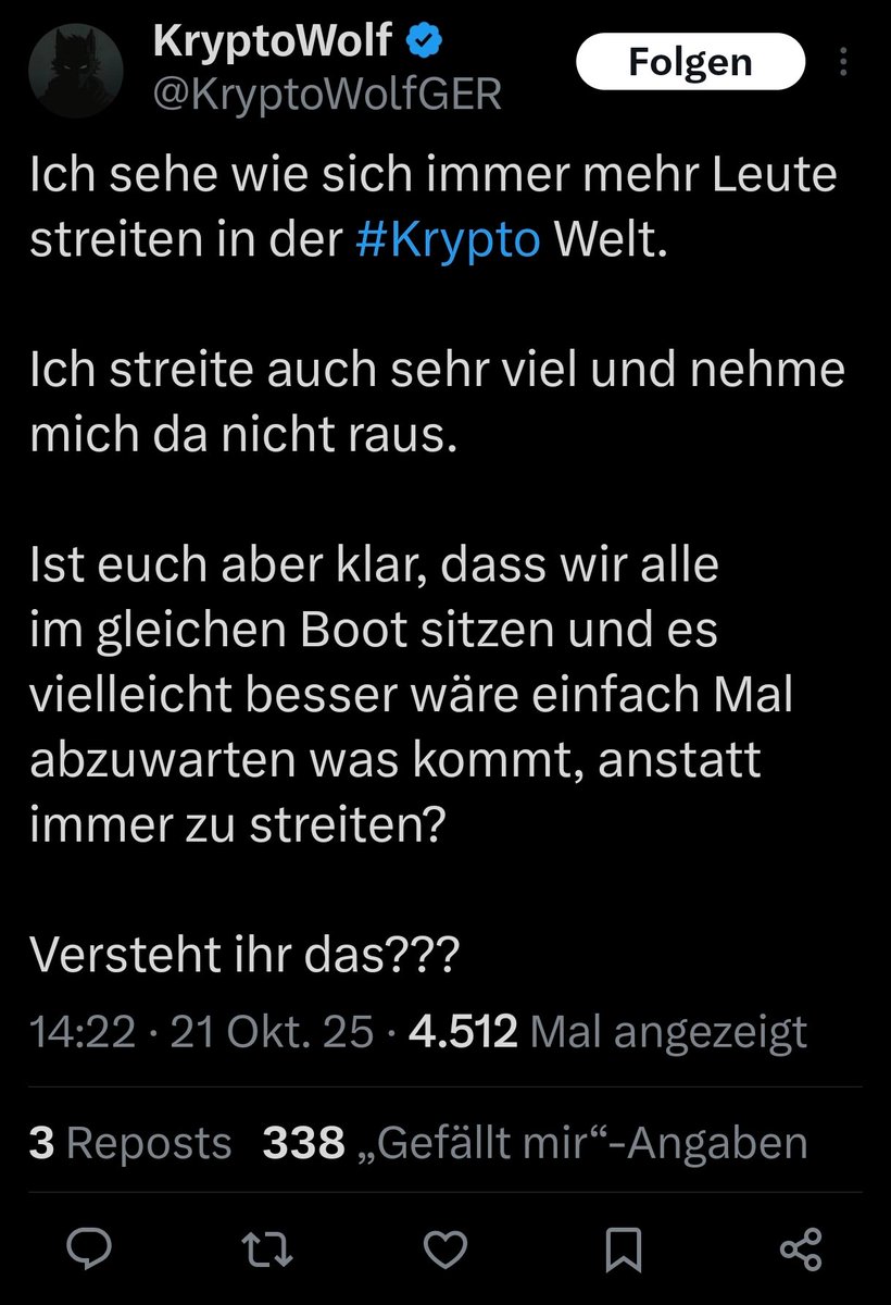 P74STIKM4N's tweet photo. @KryptoWolfGER Vor zwei Tagen... 🤡 https://t.co/fQTLAi5KpF
