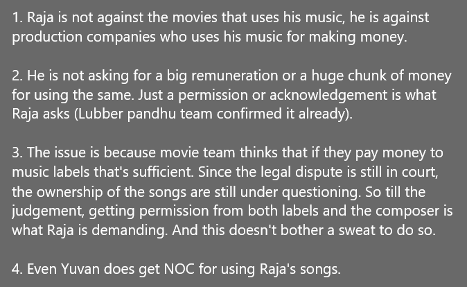 If anyone of us REALLY want to find out the actual issue, please check why Meiyazhagan and Lubber pandhu didn't get a notice from Raja, that sums up the problem.