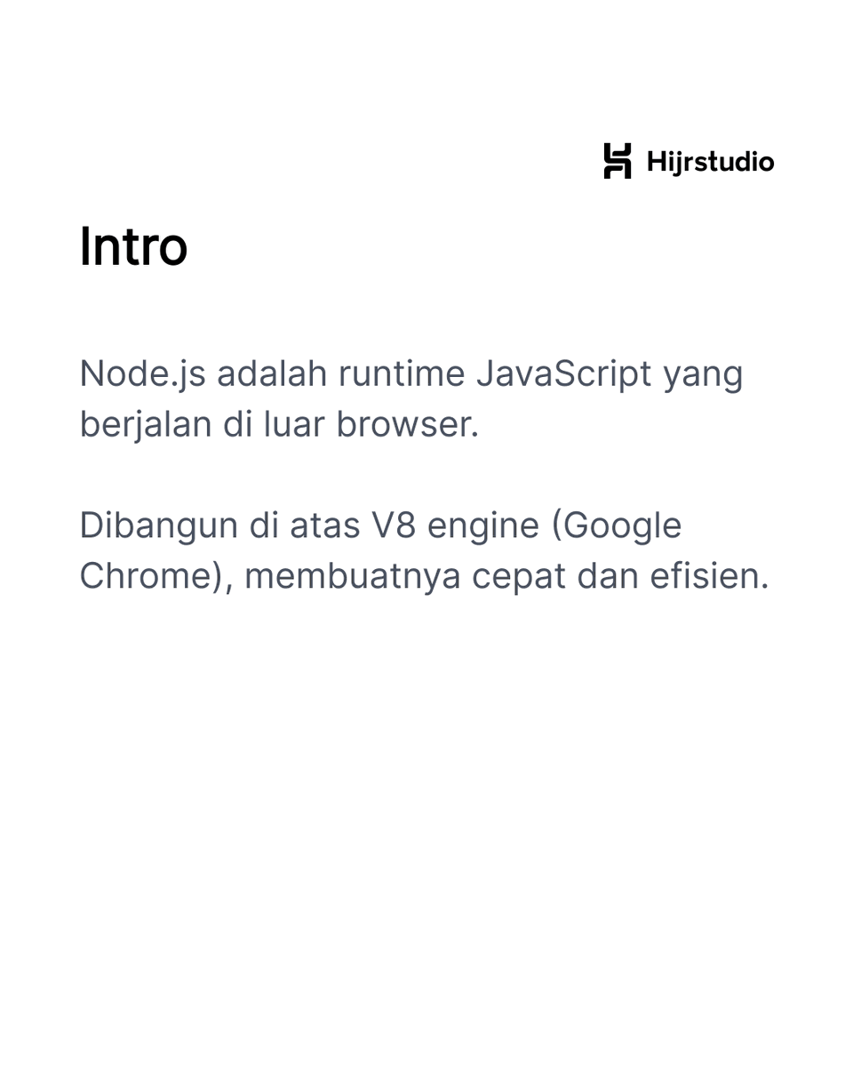 hijrstudio's tweet image. Node.js adalah teknologi backend modern yang dirancang untuk membangun aplikasi yang ringan, scalable, dan berjalan secara real-time.
Sangat ideal untuk pengembangan aplikasi seperti:
โ Chat & notifikasi
โ API berbasis REST/GraphQL
โ Dashboard dinamis dan microservices