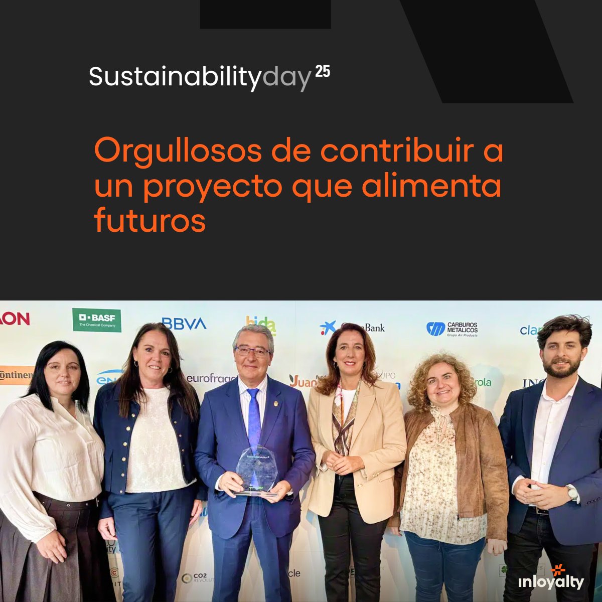 Orgullosos de formar parte de #MálagaNoCaduca, premiado en el #SustainabilityDay por su impacto social y sostenible.

💚Una iniciativa pionera que aprovecha excedentes alimentarios para ayudar a más de 40.000 personas vulnerables.

#Inloyalty #Sostenibilidad #ImpactoSocial