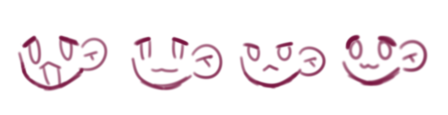miiidolys's tweet image. del later but i think its very funny that when it comes to drawing btb they always all have a :3 face but specific enough for each person that you can guess whos who