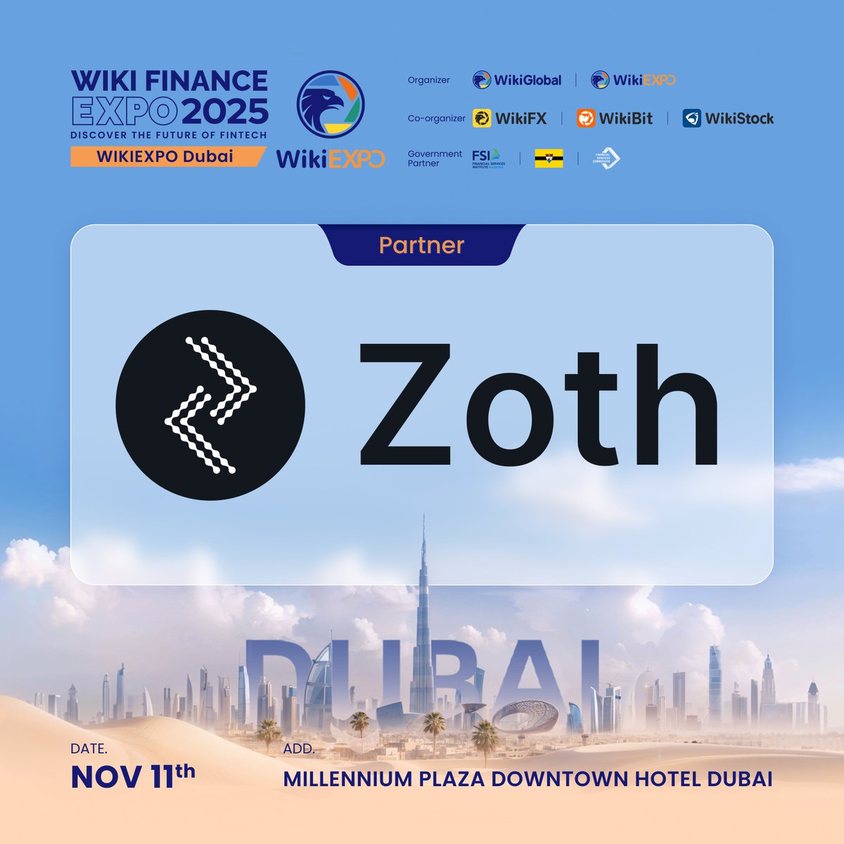 Wikiexpo_global's tweet photo. Follow @zothdotio  at #WikiEXPO #Dubai

Zoth is a next-generation Stablecoin Neobank uniting yield, payments, and compliance through its yield-bearing stablecoin ZeUSD and “Earn till you spend” ecosystem.

https://t.co/QOEFdaNtDl
#WikiGlobal #WikiFX #WikiBit #WikiStock #Zoth https://t.co/zdQy1pL42E