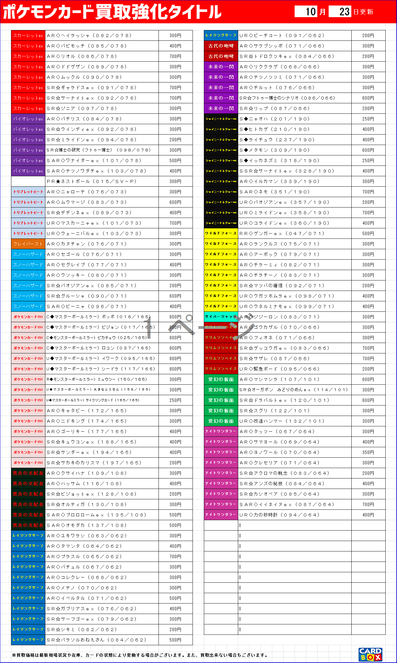 KaBoSワッセ店@CardBox on X: 
