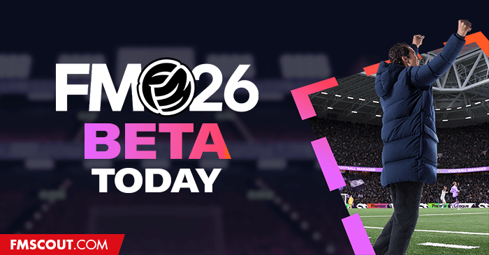 #FM26Beta Today! 🥳

🙌 The much awaited #FM26 Early Access begins this evening (UK time), October 23rd!

🕖 SI will share the exact times later today. Exciting times ahead!

More info ⤵️
fmscout.com/a-fm26-beta-to…