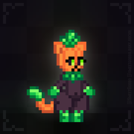 SweetGobbo's tweet photo. 🎃🐱Happy Halloween this year!
#pumkat #halloween #pixelart #pixelartist #ドット絵 https://t.co/zxaHxJkMEh
