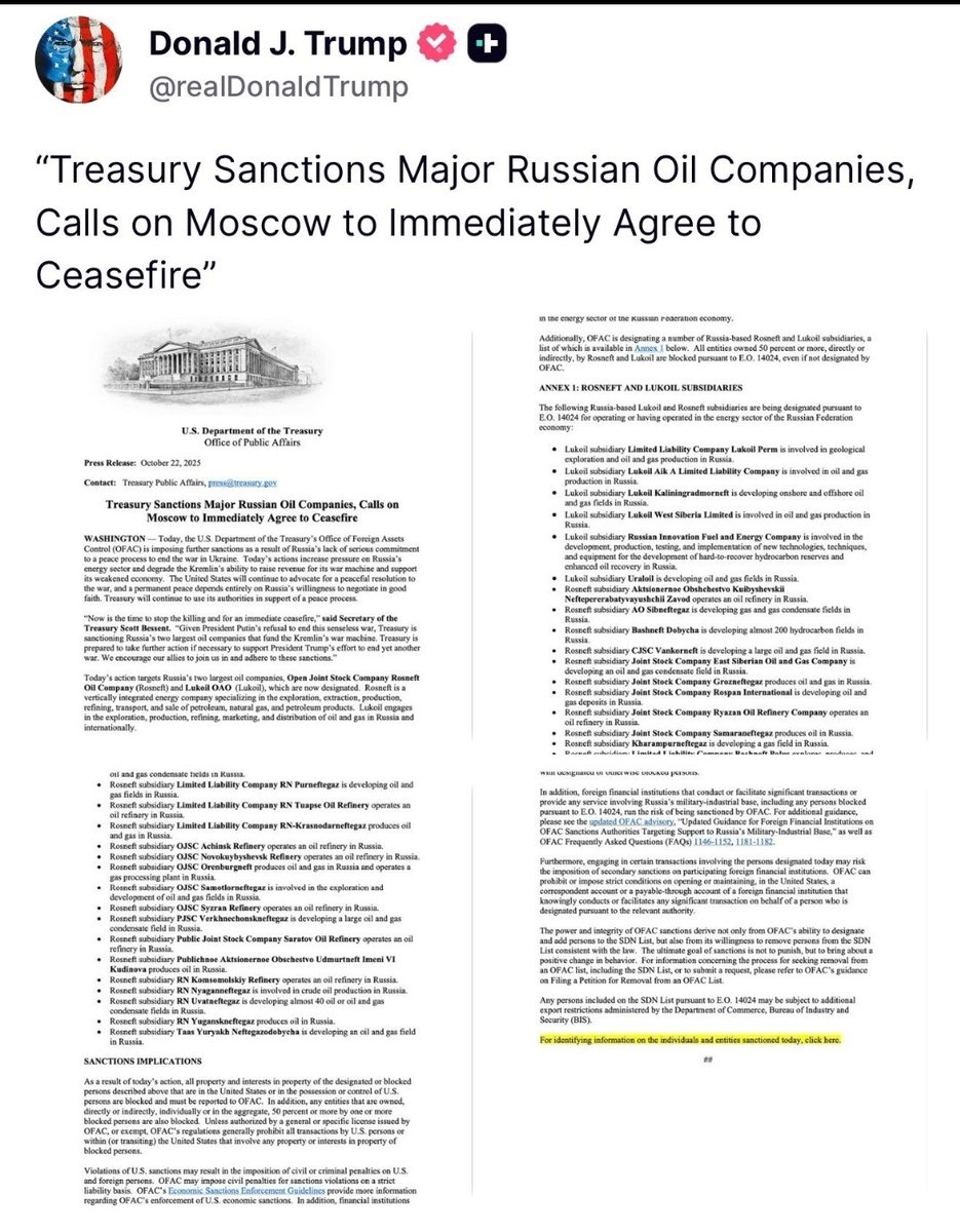 Note TRUMP has acted against India and Russia. But he hasn't threatened China with tariff sanctions for purchasing Russian oil. Not a word.