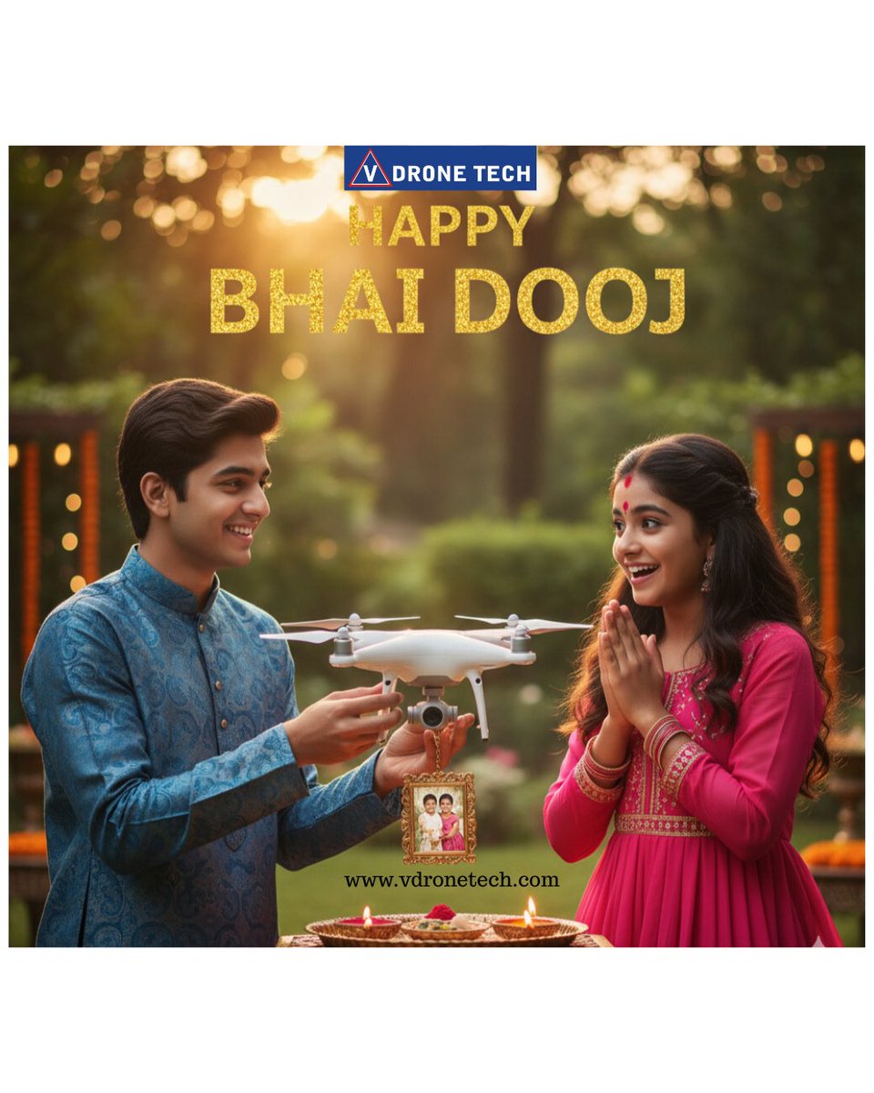 vdronetech's tweet image. Celebrating the special bond of love, trust, and togetherness this Bhai Dooj 💫✨
From childhood memories to flying high with dreams — may every sibling duo soar to new heights! 🚁💖

#HappyBhaiDooj #SiblingLove #VDronetech #DroneGifts #IndianFestivals #TogetherWeFly