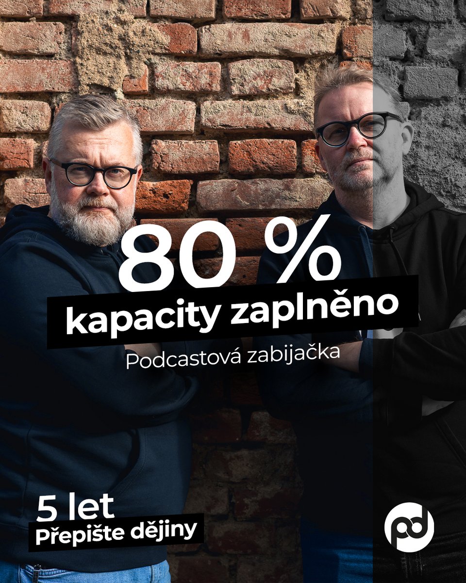 Neuvěřitelný. Do naší podcastové zabijačky zbývají zhruba ještě 2 týdny a z Trojského pivovaru nám přišla zpráva, že přes 80 % míst je již zaplněných! Takže jestli u toho chcete být společně s námi, tak nečekejte. Zůstává tedy otázka, zaplníme to celý? connect.boomevents.org/cs/event/5letp…