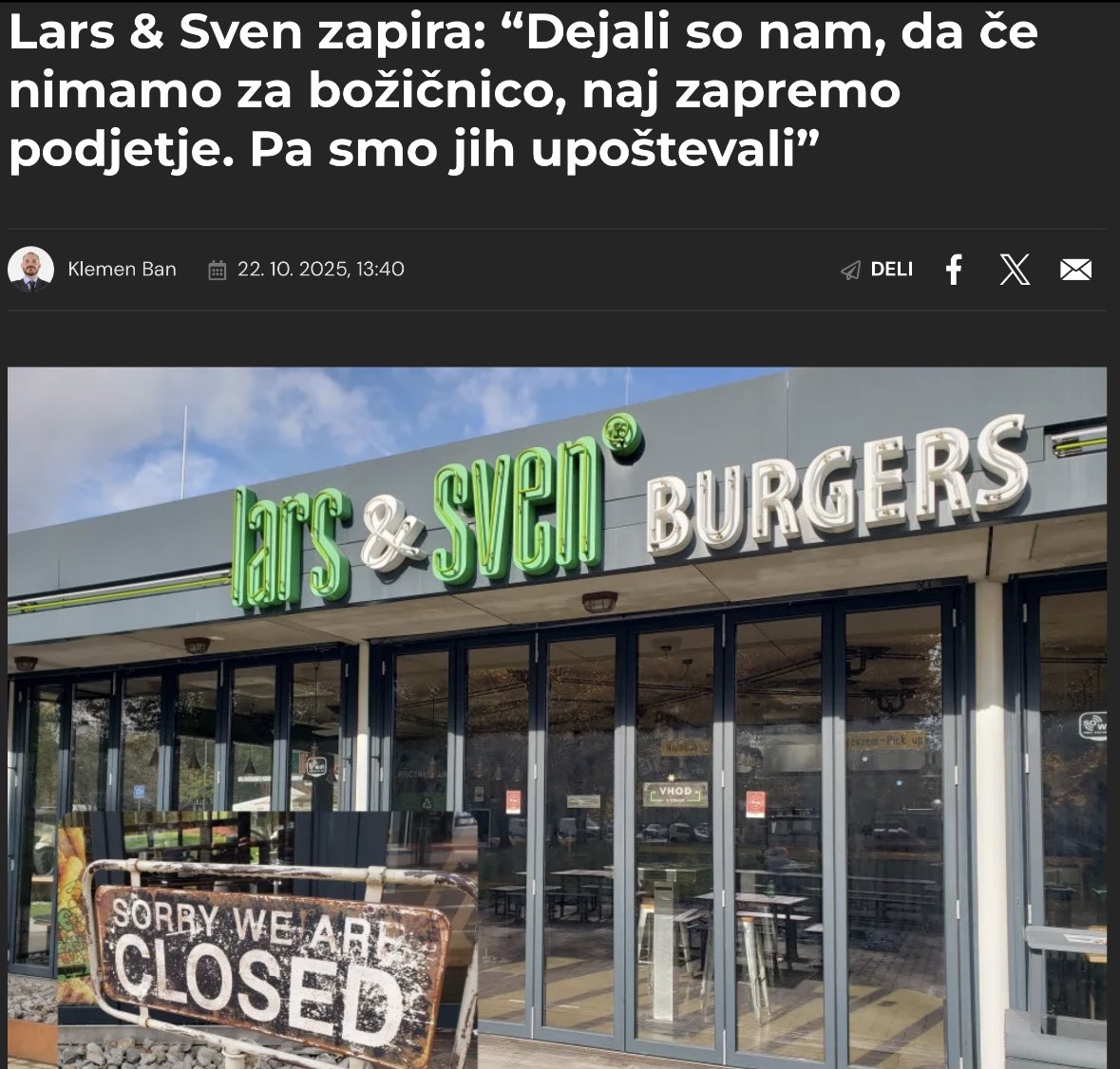 Prosti trg je čudovit, dokler kupuje tvoje burgerje.
Ko jih ne več, postane kriva država in božičnica.
Zanimivo, kako hitro se “neoliberalci” spremenijo v socialiste, ko jih trg kaznuje.
Kje je zdaj tista mantra o prostem trgu?
Včasih ti trg zaploska,drugič ti samo zapre lokal.🍔