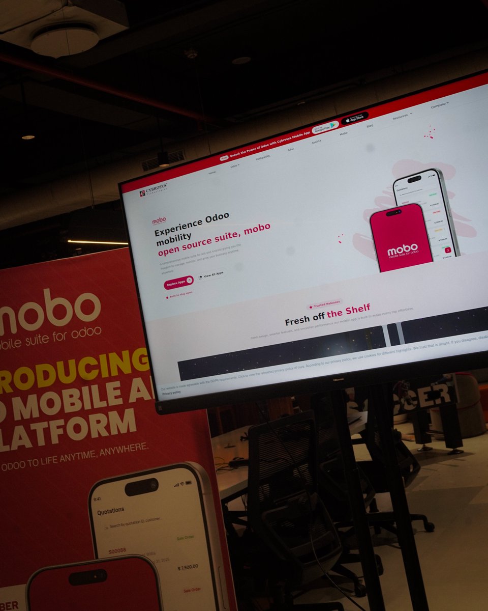 Cybrosys's tweet image. We proudly unveil Mobo’s first set of products.

Empowering businesses with the ultimate open-source Odoo mobile platform!