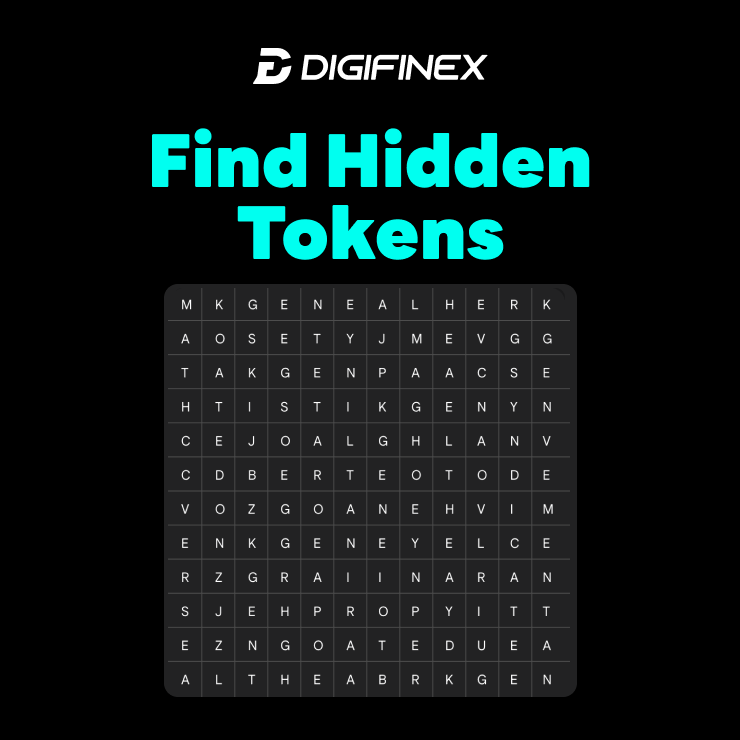 DigiFinex's tweet photo. 🕵️ Token Hunt Challenge🕵️
🕵️ 5 winners will each receive 10 $USDT!

👀 Can you find the token words hidden in the puzzle?

1⃣ Follow @DigiFinex
2⃣ RT & tag 3 frens
3⃣ Comment your answer + DigiFinex UID
👉 Register now: https://t.co/6BLPBtRRKu

Winners will be announced on Oct 31!
#DigiFinex #Giveaway #Airdrop #LaunchCoin