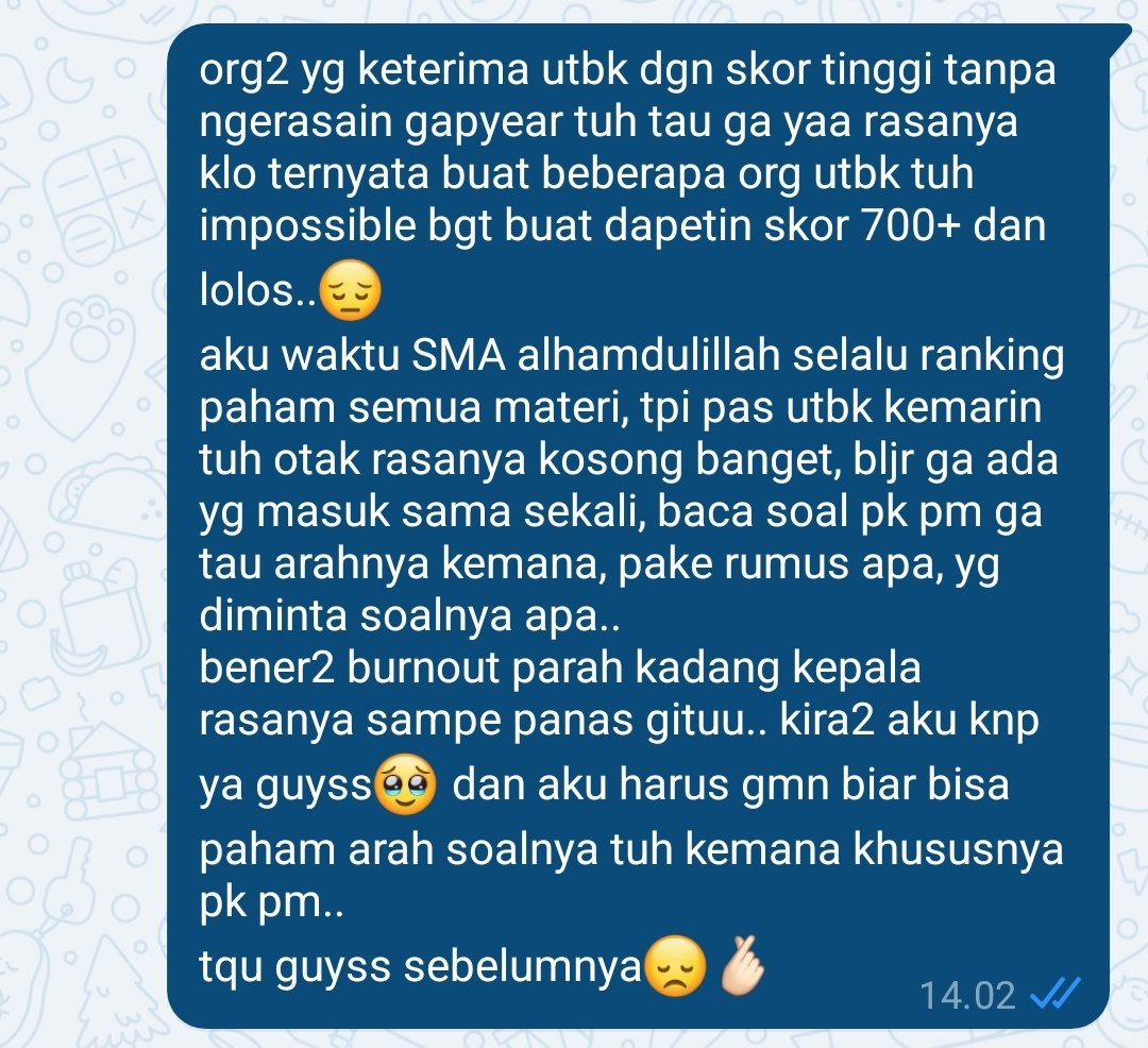sbmptnfess's tweet image. ptn! bantu aku guyss pliieessshh☝🏻😔
