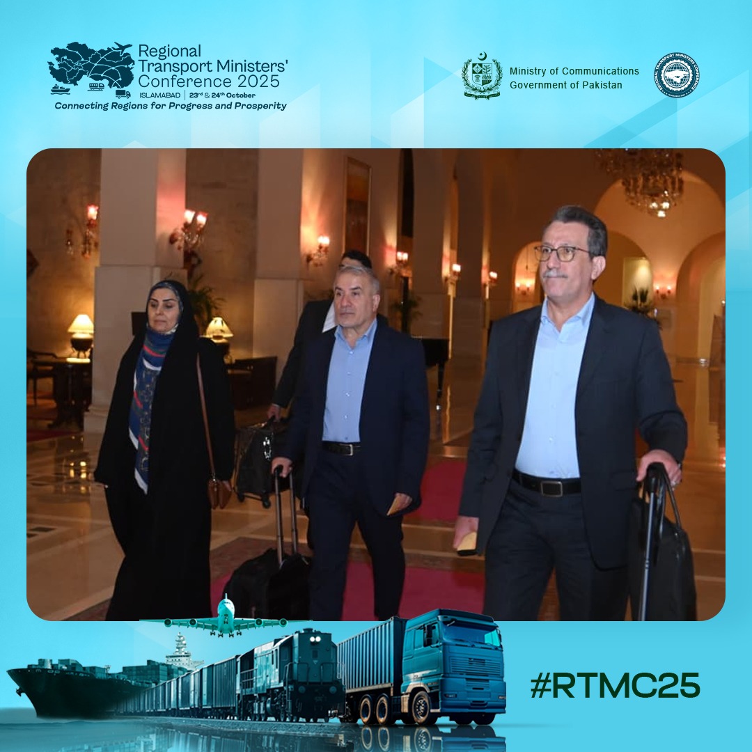 RTMC2025's tweet photo. Honoured To Host 𝐒𝐚𝐞𝐞𝐝 𝐑𝐚𝐬𝐨𝐮𝐥𝐢 And His Delegations, Deputy Minister And Managing Director, Ports &amp; Maritime Organization,𝐈𝐫𝐚𝐧, 𝐀𝐭 𝐑𝐓𝐌𝐂 𝟐𝟎𝟐𝟓 — Strengthening Maritime Collaboration And Regional Connectivity.
#regionaltransportminister #naqeebz  #rtmc2025 https://t.co/8hhbTZWn9O