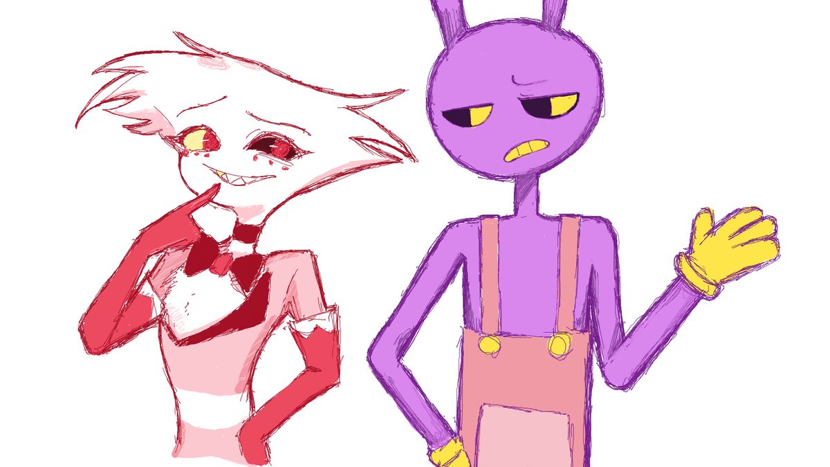 絵チャで1人合作（錯乱）

　Jaxとエンジェル
